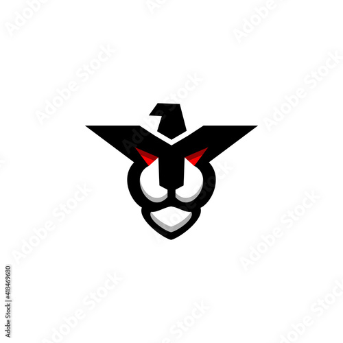 Double meaning logo made in which forms lion and bird Eagle