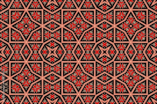 Abstract decorative multicolor texture kaleidoscopic pattern computer generated fractal design.