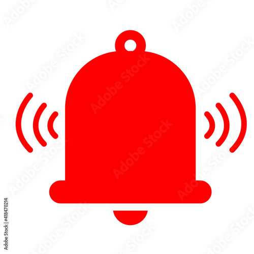 alarm icon on white background. flat style. alarm bell sign. bell symbol.