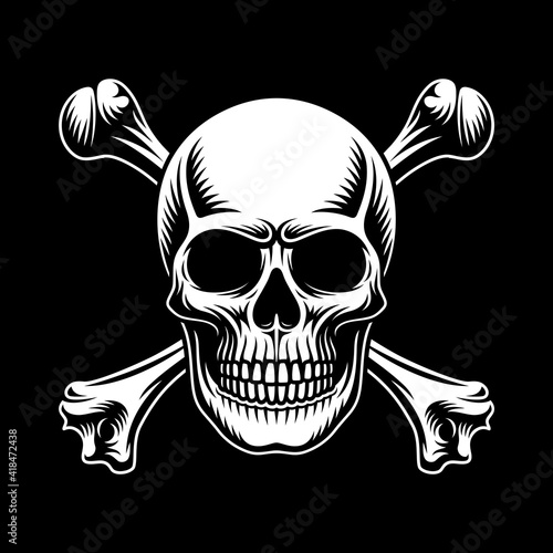 Skull and Crossbones Vector Illustration