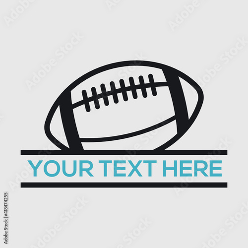 Ragby Ball Split Monogram | Rugby Ball | Ball | Football | Sports Ball | American football | Split Monogram
