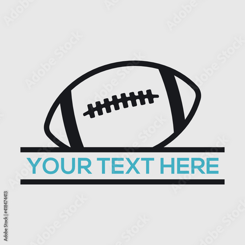 Ragby Ball Split Monogram | Rugby Ball | Ball | Football | Sports Ball | American football | Split Monogram