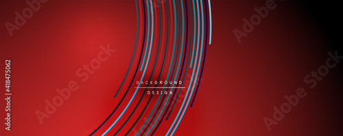 Abstract colorful lines vector background. Internet, big data and technology connections concept, abstract template