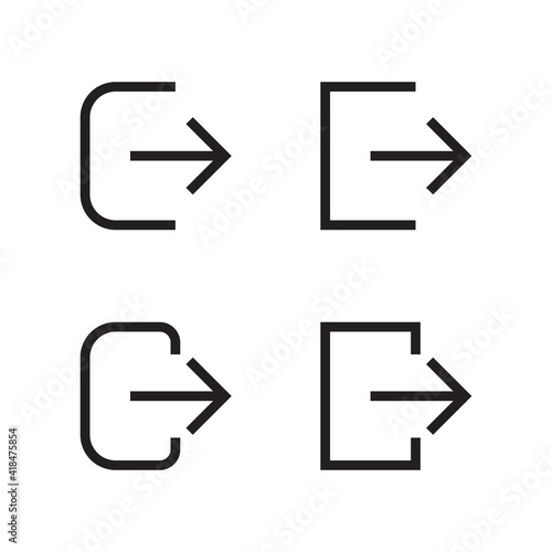 Account logout. user logout or sign out line art vector icon for apps and websites