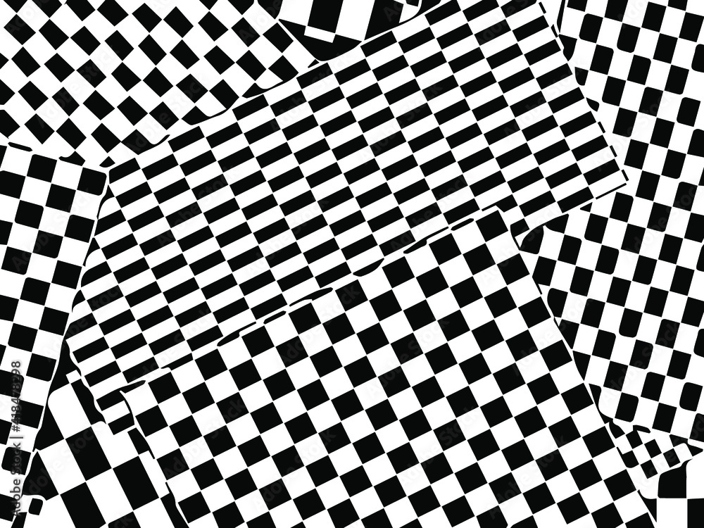 Fototapeta premium abstract background consists of black and white squares intersecting at different angles 