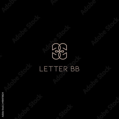 3d graphic of an symbol made of many spheres letter BB