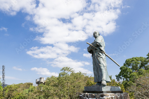 坂本龍馬の銅像 長崎市風頭公園