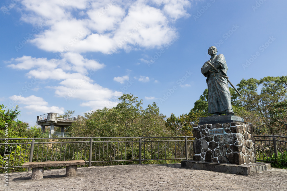 坂本龍馬の銅像　長崎市風頭公園