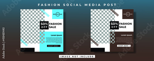Instagram post template  with a fashion theme. editable for other themes