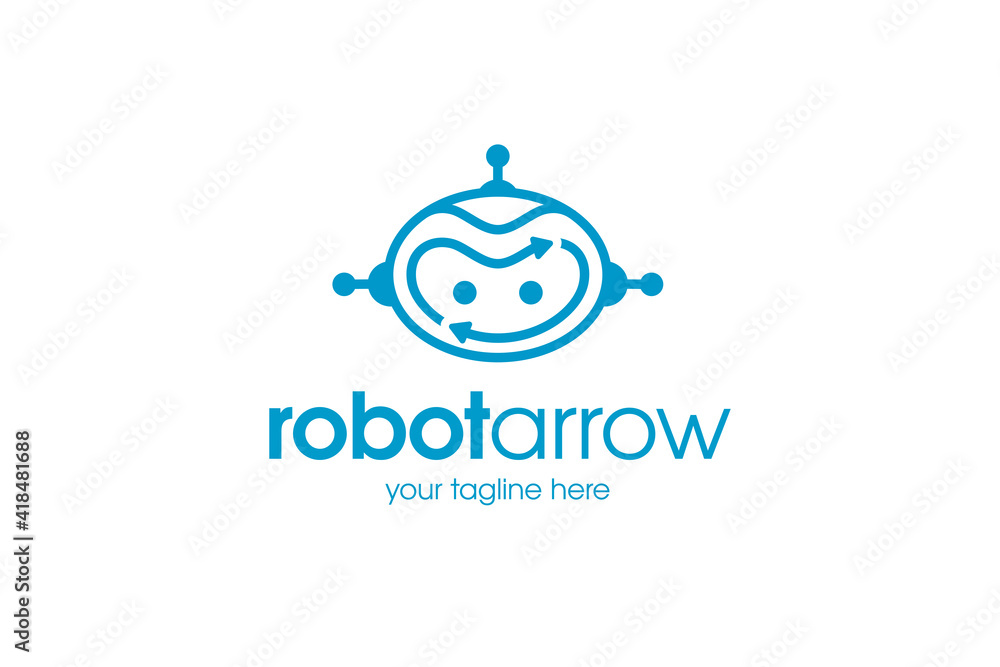 Robot Arrows Logo Template Robot Arrows Logo Template