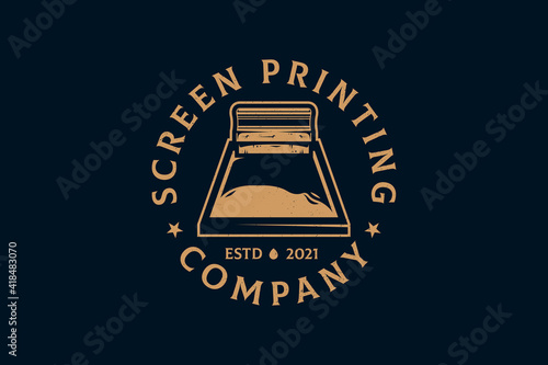 Silkscreen Vintage Logo Template photo