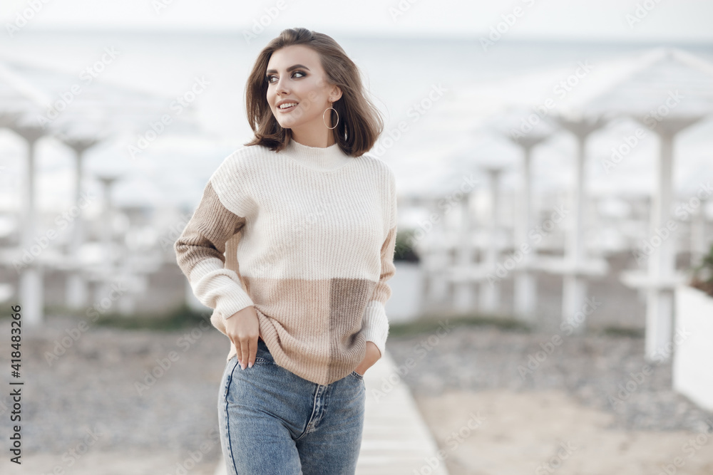 Portrait of a happy woman outdoors Portrait of a happy woman outdoors