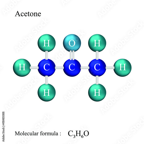 Lewis structural formula of Acetone, molecular formula