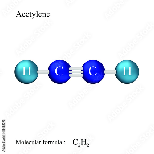 Lewis structural formula of acetylene, molecular formula