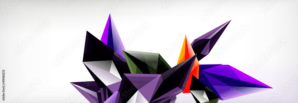 Vector 3d triangles and pyramids abstract background for business or technology presentations, internet posters or web brochure covers Vector 3d triangles and pyramids abstract background for business or technology presentations, internet posters or web brochure covers