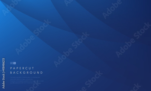 Abstract business dark blue waving template background. Modern blue curve background with copy space. Design template for brochures, flyers, business card, branding, banners headers. Vector EPS10
