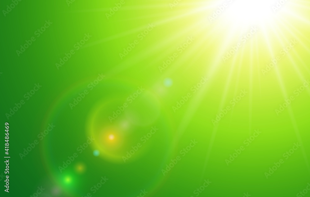 Sunny green natural background, blurry with sun and lens flare, nature bokeh spring background. Sunny green natural background, blurry with sun and lens flare, nature bokeh spring background.