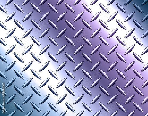 Background silver metallic, 3d chrome vector design with diamond plate sheet metal texture with iridescence pearl color, vector illustration.