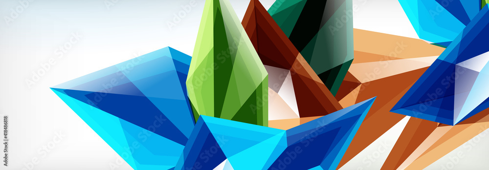 Vector 3d triangles and pyramids abstract background for business or technology presentations, internet posters or web brochure covers Vector 3d triangles and pyramids abstract background for business or technology presentations, internet posters or web brochure covers