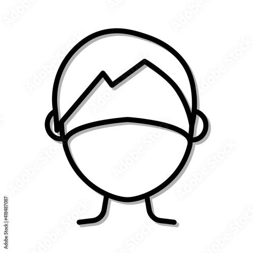 Woman in medical face protection mask icon. Covid-19, 2019-nCoV in China, Wuhan. Isolated on white background. Vector illustration eps10. Sign or symbol