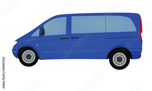 Van. side view. vector illustration