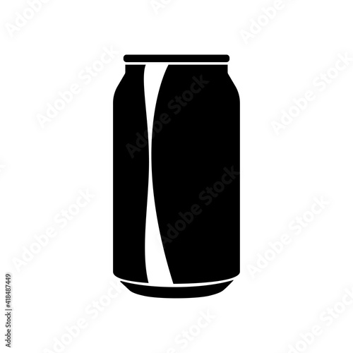 Vector aluminum can outline icon