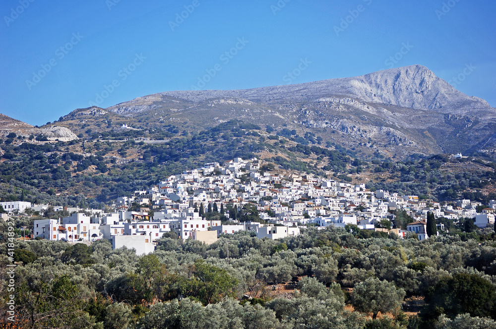 Dorf Filoti auf der Insel Naxos, Kykladen, Griechenland