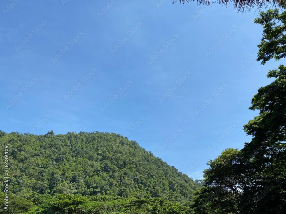 wooded hillside outside Chiang Mai in northern thailand