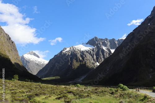 Mountain Views in Milford Sound New Zealand