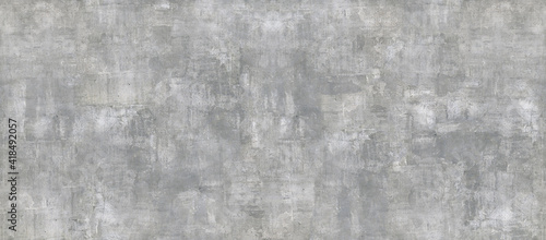 Empty grey concrete texture background panorama banner long