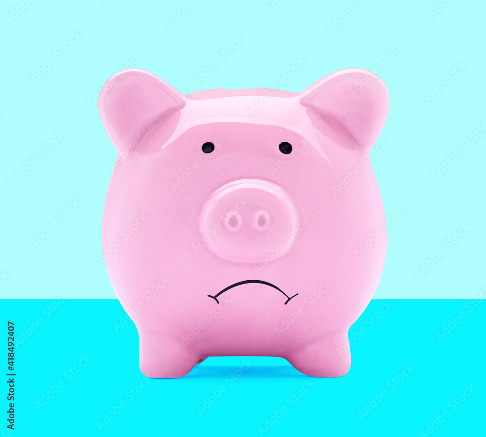coin finance saving money piggybank business investment banking piggy bank pig recession crisis sad coin finance saving money piggybank business investment banking piggy bank pig recession crisis sad