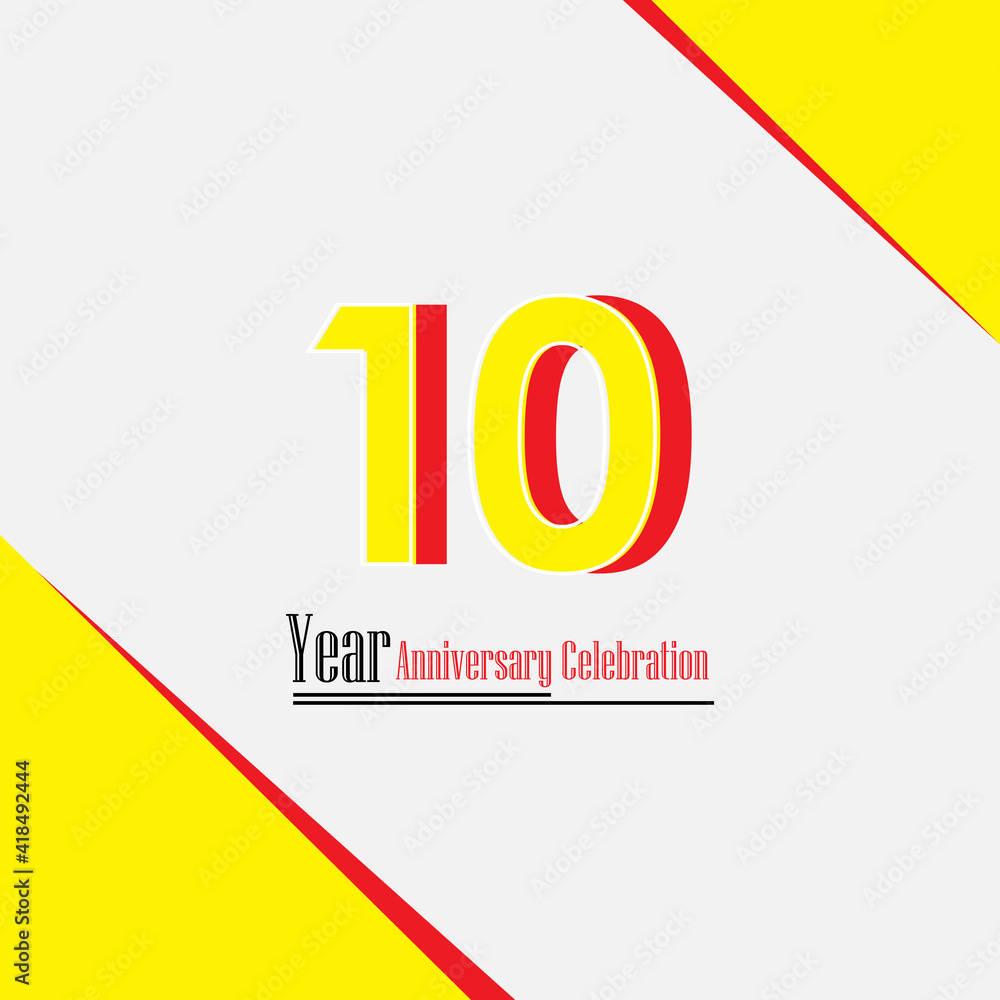 100 Years Anniversary Celebration Yellow Color Vector Template Design Illustration