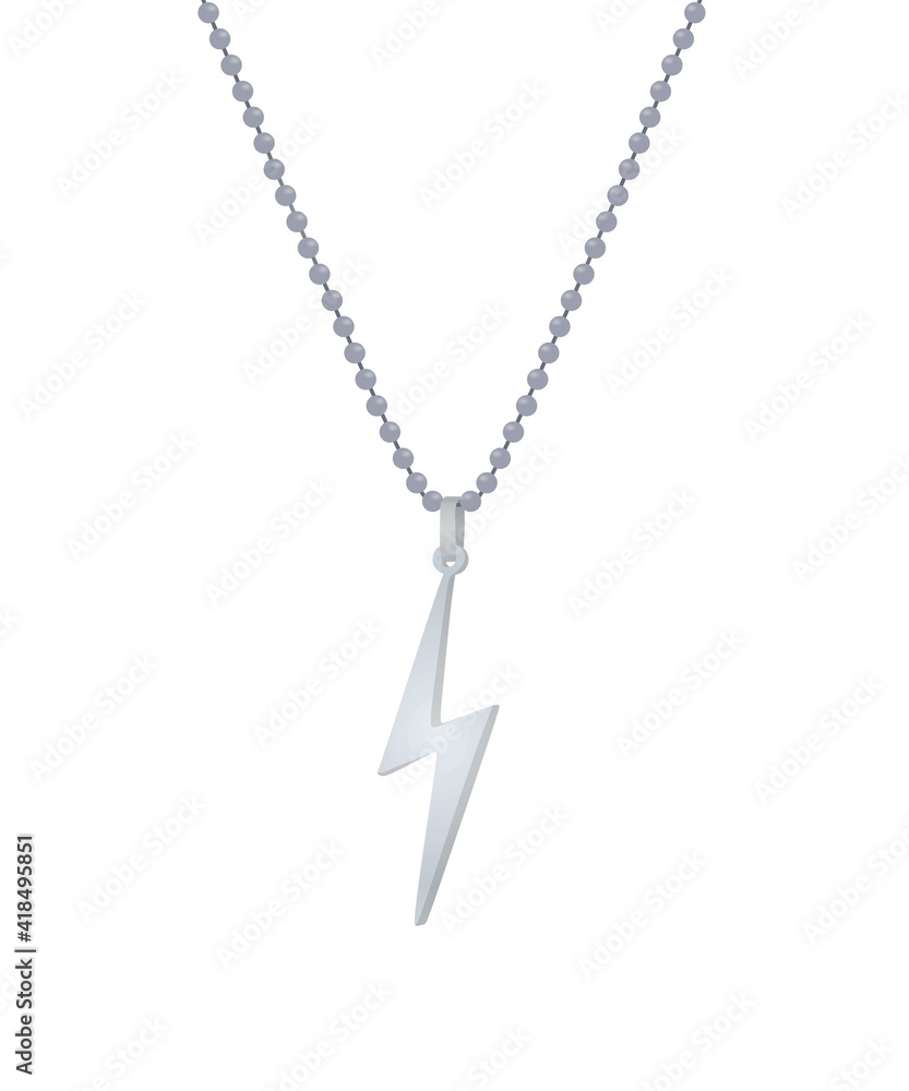 Metal flash chain. vector illustration Metal flash chain. vector illustration