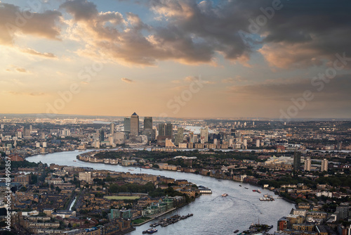 London city aerial view ove...