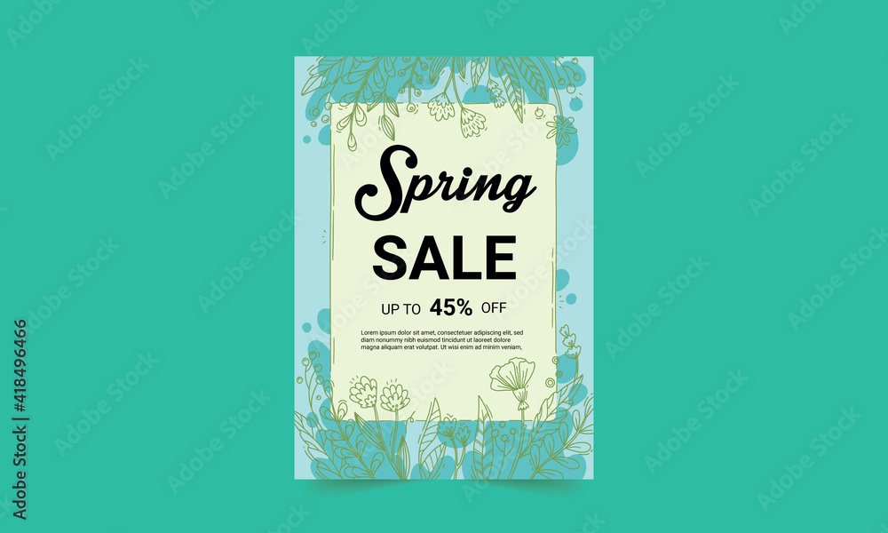 Spring sale flyer and poster template with colorful flower background. posters, brochures, flyers, invitations, brochures. Spring sale flyer and poster template with colorful flower background. posters, brochures, flyers, invitations, brochures.