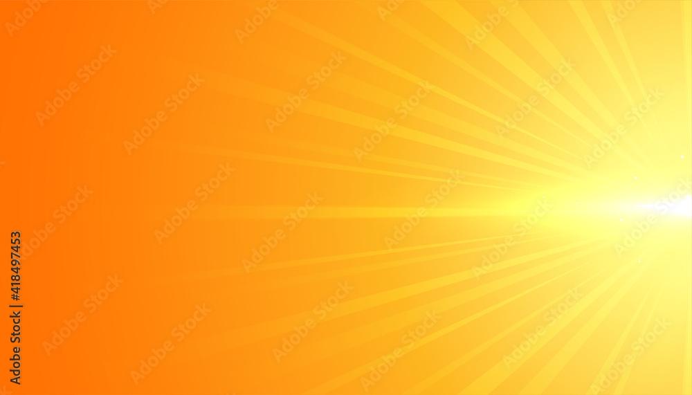 Obraz premium Yellow background with flare rays effect design