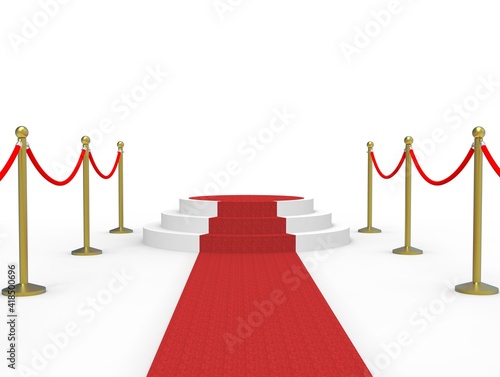 Red carpet stage - 3D illustration