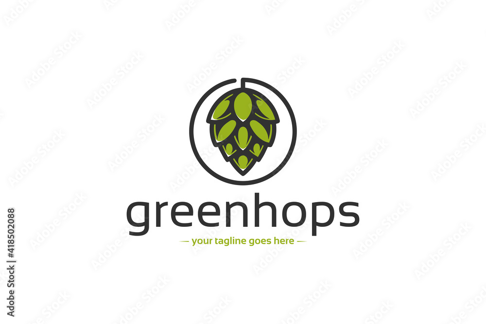 Beer Hops Logo Template Beer Hops Logo Template