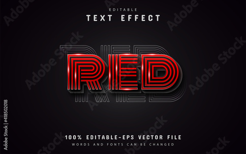 Red text effect