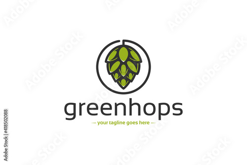 Beer Hops Logo Template
