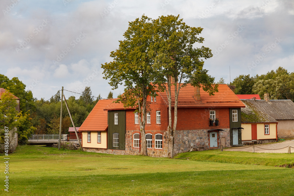 Traditional wooden country house. Estonia.