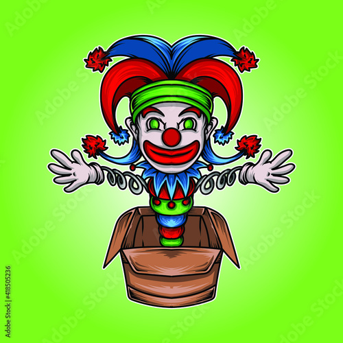 artwork illustration and t-shirt design april fools day character