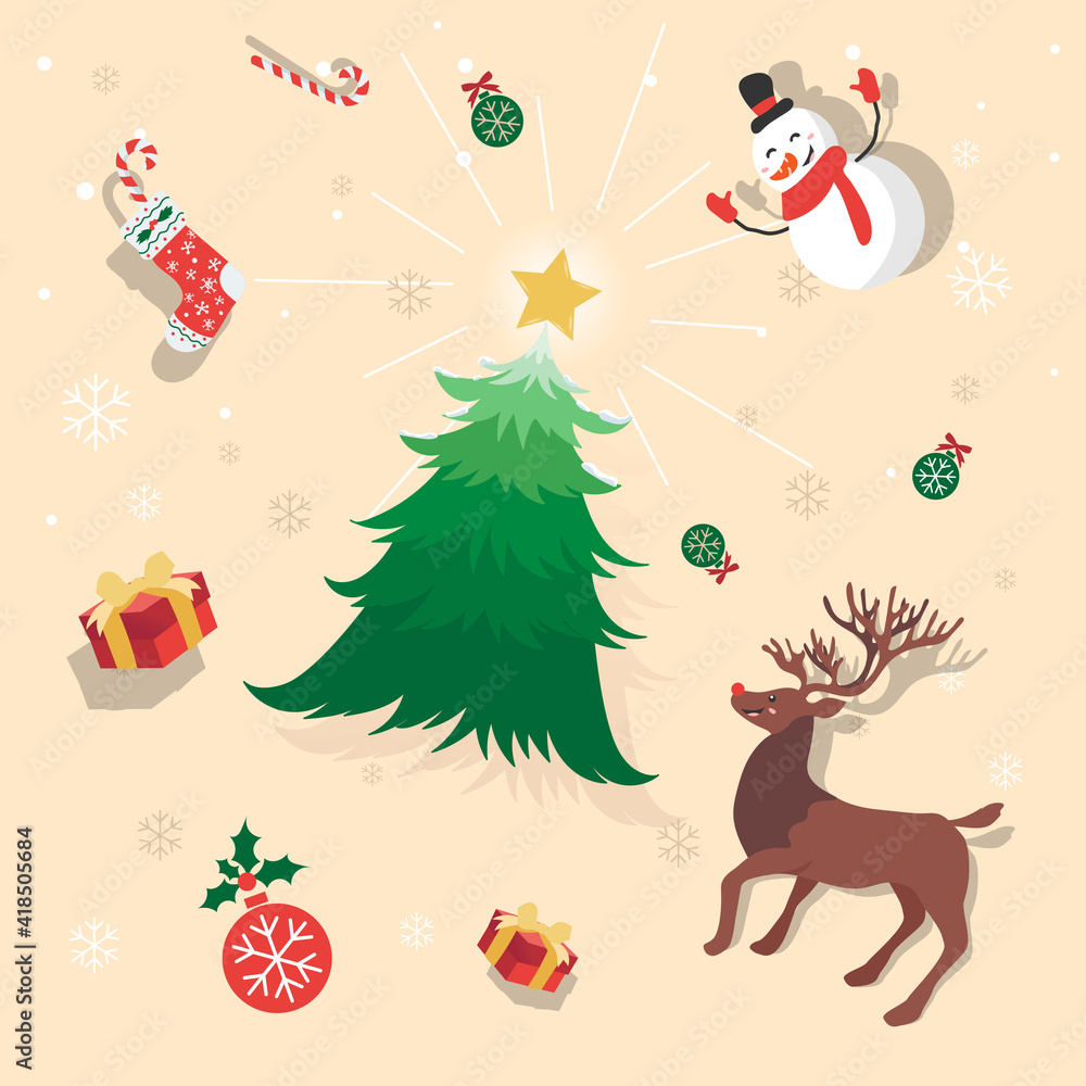 Greeting Christmas Background  Design Assets
