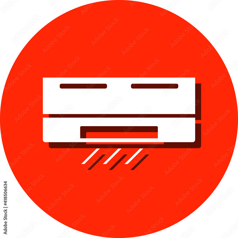 AC Icon. Air condition icon with vector illustration and flat shape. AC Icon. Air condition icon with vector illustration and flat shape.