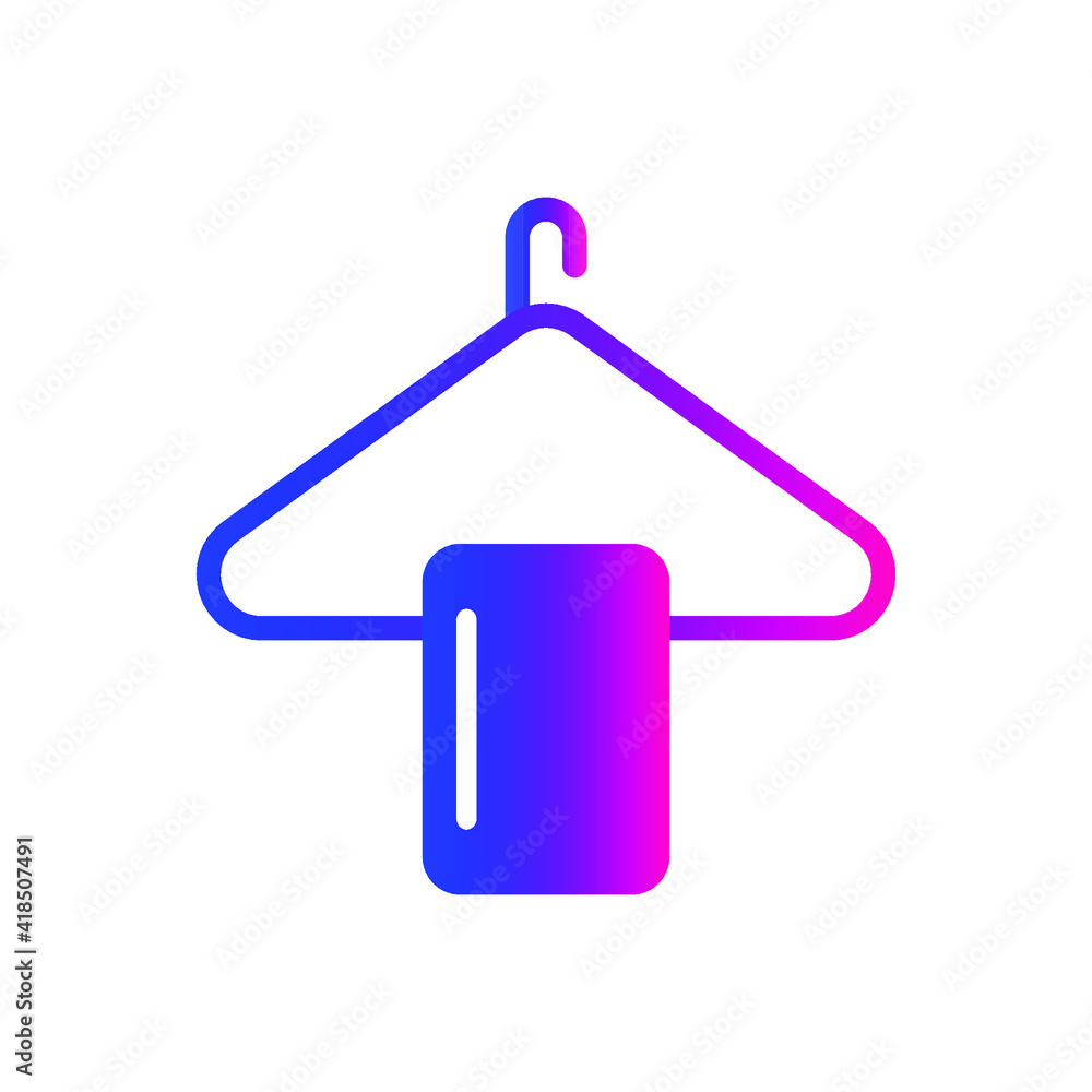 Dress hanger, shirt hanger icon with vector illustration and flat shape. Dress hanger, shirt hanger icon with vector illustration and flat shape.