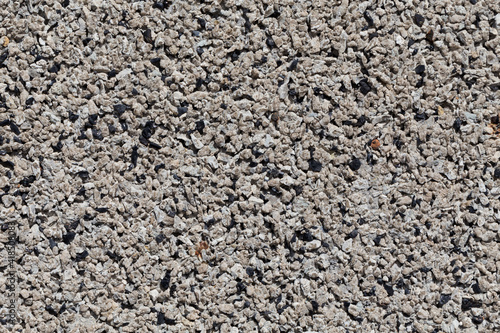 Crushed granite stones wall - close up