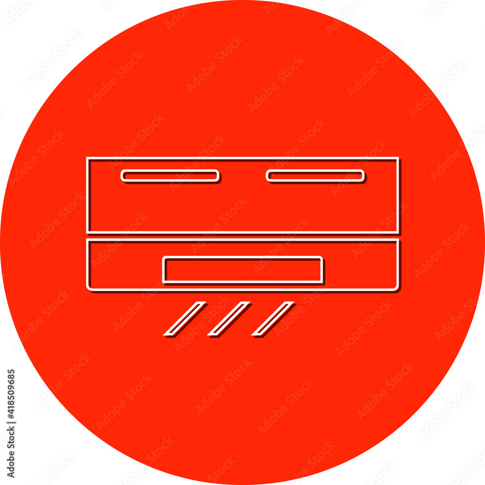 AC Icon. Air condition icon with vector illustration and flat shape. AC Icon. Air condition icon with vector illustration and flat shape.