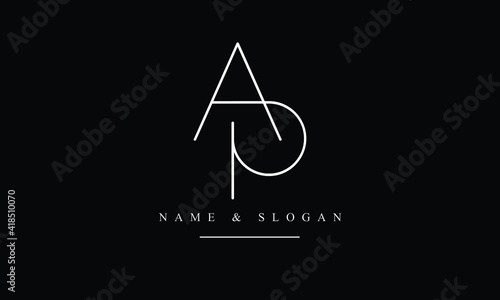 PA, AP, P, A abstract letters logo monogram