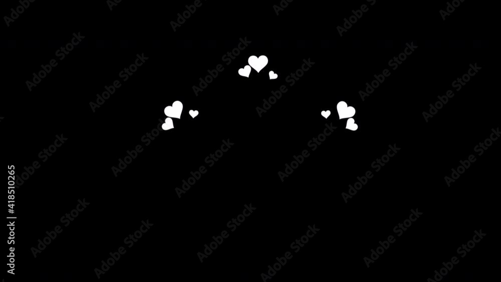 4K Multiple Hearts Popup Animation on black background 4K Multiple Hearts Popup Animation on black background