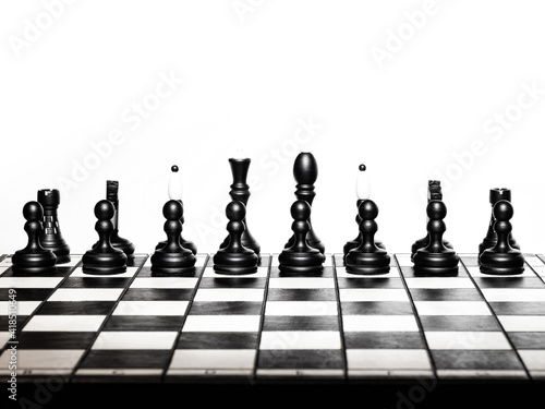 Chess, the basic position of black pieces on a chessboard